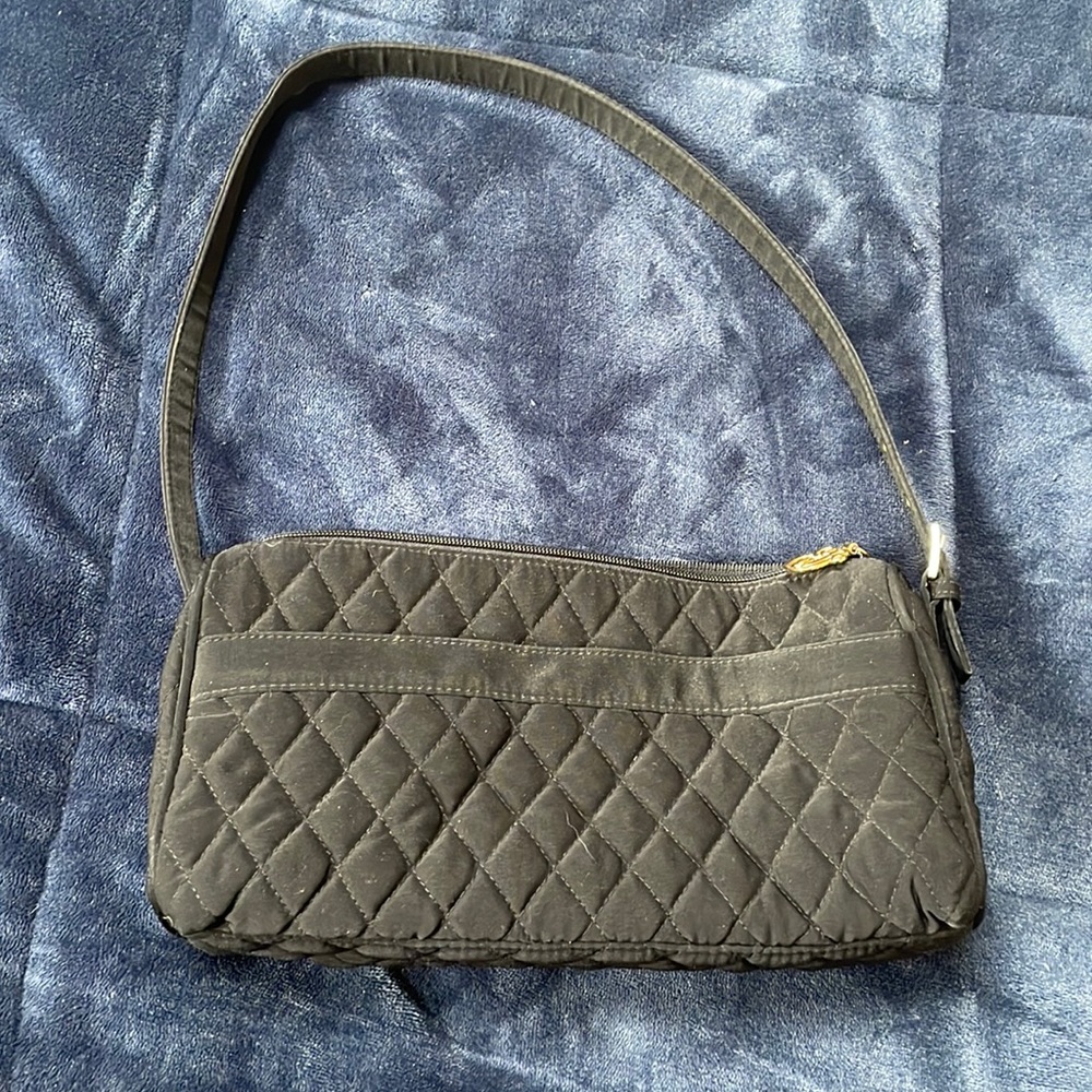 Vera Bradley black handbag with gold detailing